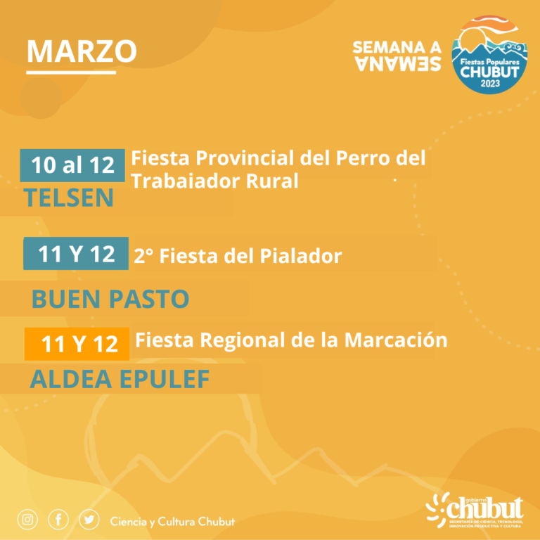 Continúa el ciclo de Fiestas Populares en Chubut