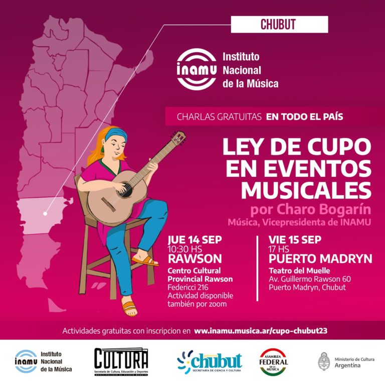 El Instituto Nacional de la Música dictará charlas gratuitas sobre Ley de Cupo en eventos musicales